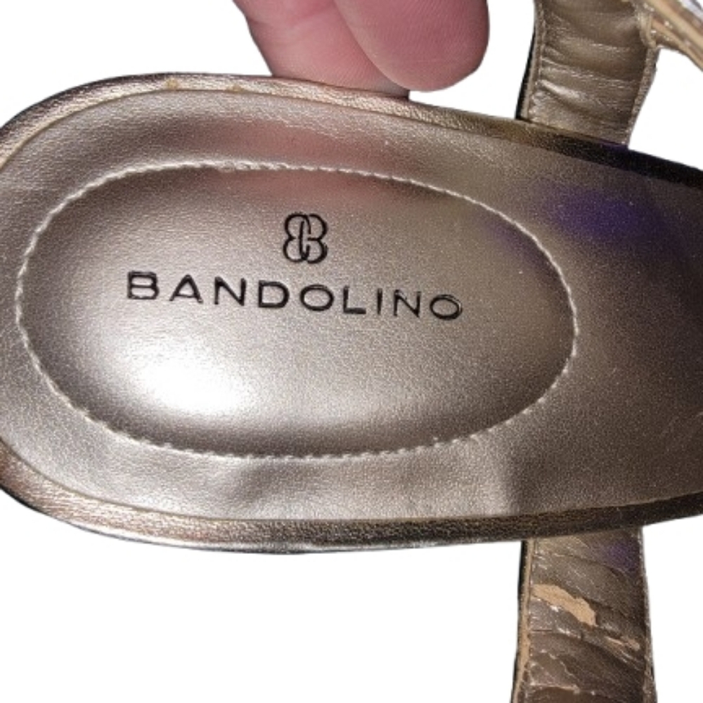 Bandolino Metallic Gold/Silver Raakel Dress Heeled Sandal Size 11 NWOT - Picture 4 of 7